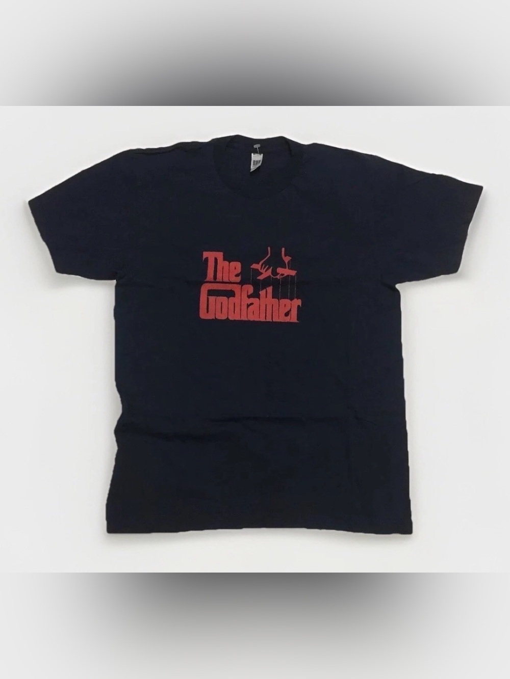 Vintage American Apparel T-Shirt The Godfather Movie Navy Blue Size Medium
